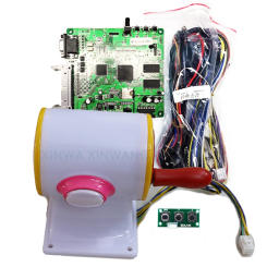 5 In 1 Game Board Fishing Catch Hunt With LED Joystick Illuminated Light Hand Cranked Handle For Arcade Video Game Shoot Machine