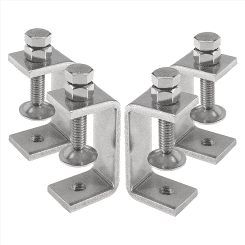 Heavy Duty 304 Stainless Steel Clamps, Small Metal Clamps with Screws, Wide Jaw Open Clamps 65mm (4 Pieces)