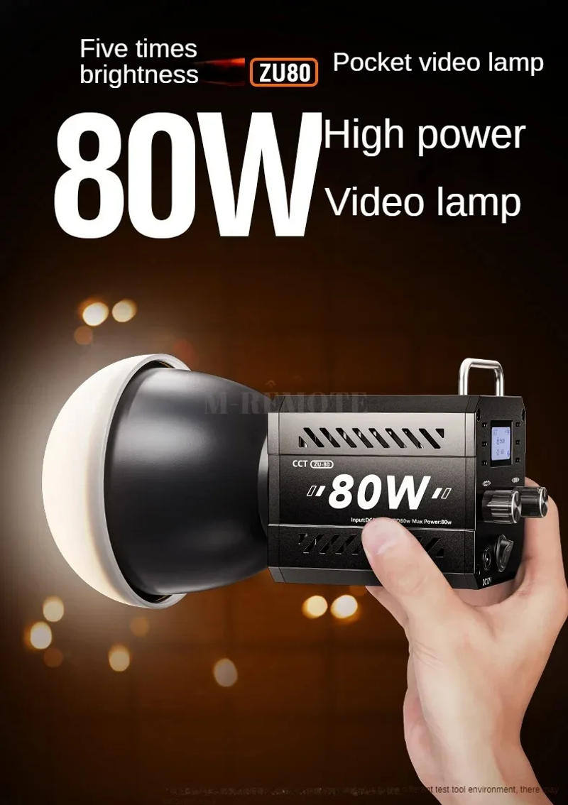 Description Picture 3 of item80W COB Video Dimmable Light 2500-6500K Photographic LED Light for Photo Studio Film Camera Shooting Livstreaming