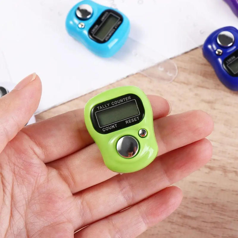Description Picture 5 of itemRow Button Mini Finger Ring Tally Counter Digital Hand Held Knitting Row Counter Electronic Stroke Counters Point Marker