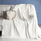 Beige sofa blanket