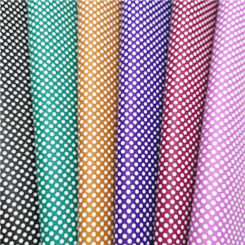 Fall Polka Dots Custom Synthetic Leather Fabric Sheets Faux Leather For Bags Shoes Bows DIY Craft Sheets Mini Rolls W213