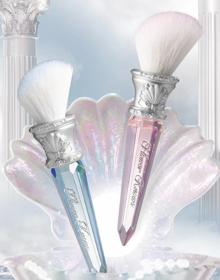 Description Picture 6 of itemFlower Knows Shell Pearl  Series Blush Brush Wool Loose Powder Highlighter Brushes