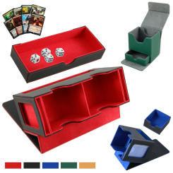 Card Deck Storage Box Large Capacity TCG MTG Durable Baseball Card Board Games Holder Magic Commander Deck Box with Dice Tray