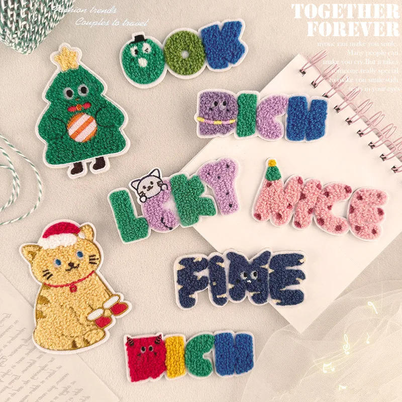 Description Picture 2 of itemSanta Claus Christmas Sequin Snowman Jacket Patch Sticker Christmas Decoration Applique Embroidery Stick on Patches Badge