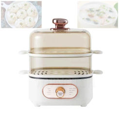 Electric Egg Cooker Double Multifunction Layers Egg Boiler Corn Milk Rapid Breakfast Cooking Egg Steamer Appliances Kitchen