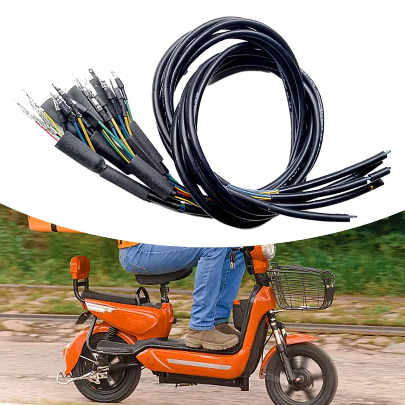 Description Picture 6 of itemHigh Temperature Resistant Motor Cable Wire 1M Length Pure Copper Material Repair Parts for Electric Scooter Motorcycle Ebike