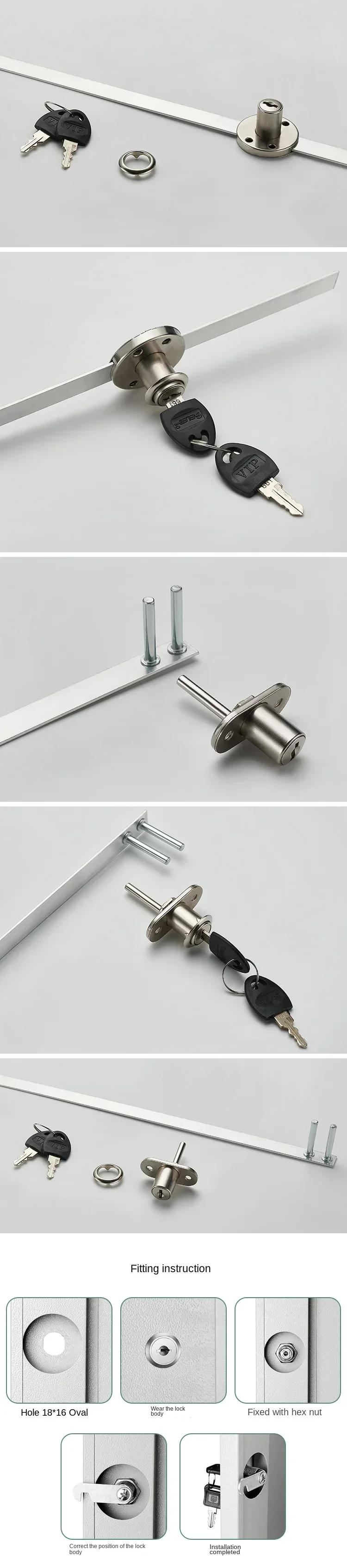 Description Picture 6 of item16/20/25/30mm 2 Keys Safe Cam Lock Office Door Cabinet Box Cupboard Lock Letter Wardrobe Safety Drawer Locker cylinder lock