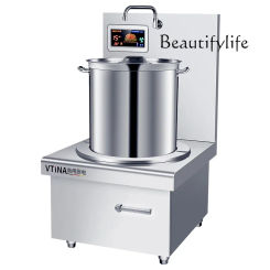 Commercial Induction Cooker High Power 8000W Stew Soup Furnace Restaurant Low Foot Stove Low Soup Stove