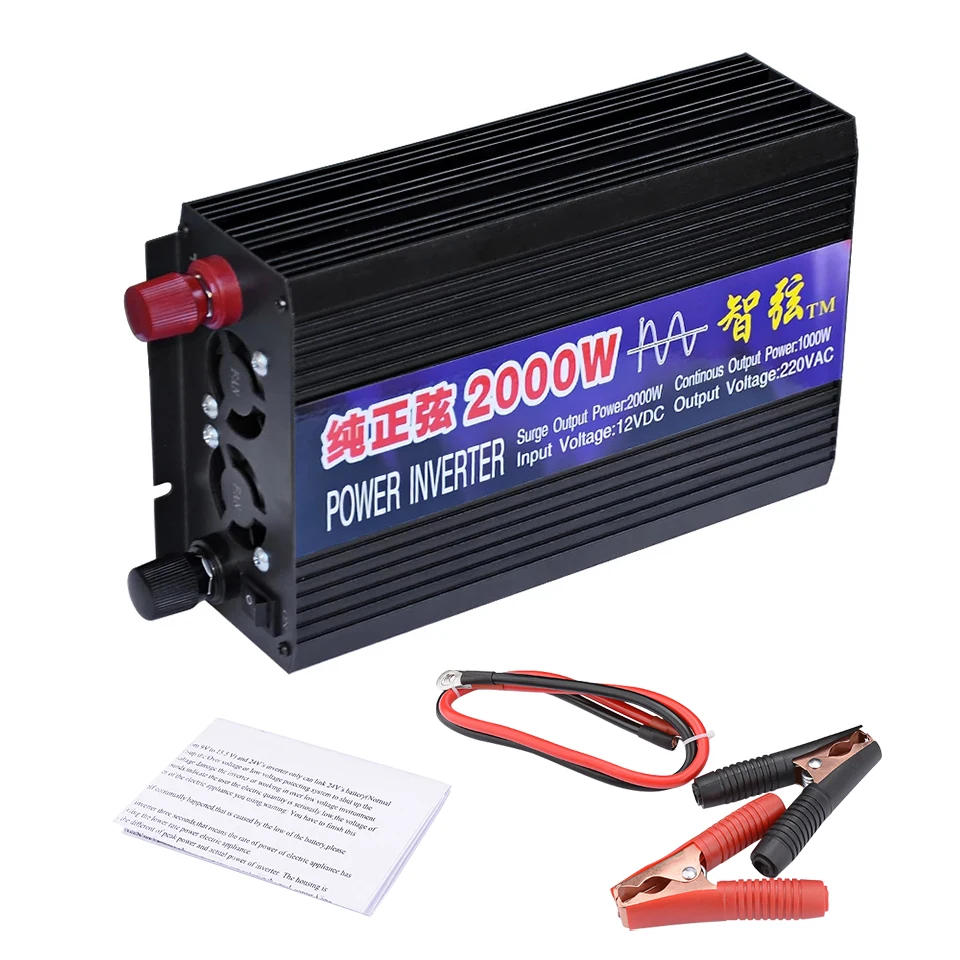 Description Picture 5 of itemPure Sine Wave Inverter 2000W 1000W 1600W 12V 24V 48V AC 220V 50Hz 60Hz Power Inverter Home Car Converter Solar Energy