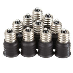 E12 to E14 Lamp Base Converter Lamp Holder Adapter E12 to E14 Adapter Conversion Lighting Parts Accessories White Black