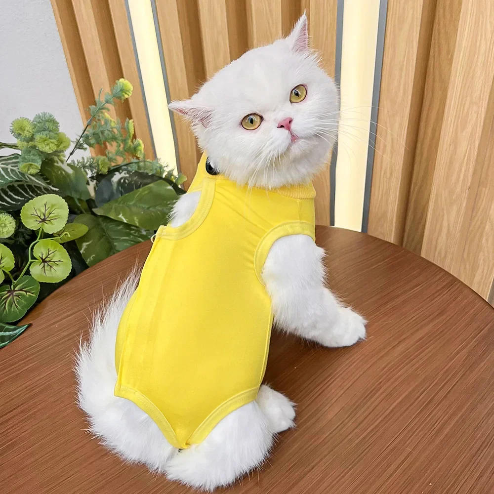Description Picture 6 of itemAnti Licking Pet Cat Clothes Girls Kitten Overall Pajamas Cat Clothes Recovery Suit Female Jumpsuit Cat Sterilization Vest Shirt