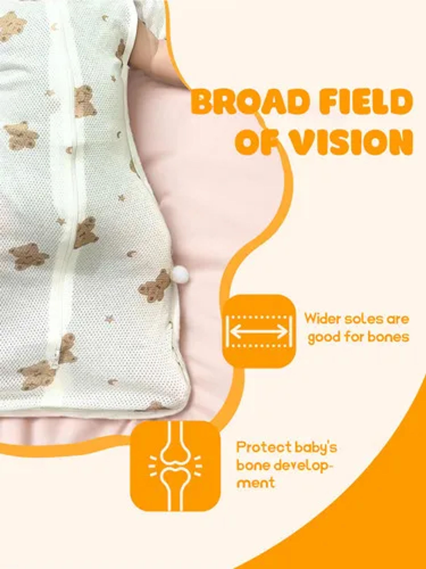 Description Picture 5 of item1pc Surrender-Style Baby Sleeping Bag- Dual Zipper Design, Soft and Breathable, Newborn Wearable Blanket with Bonus Hat