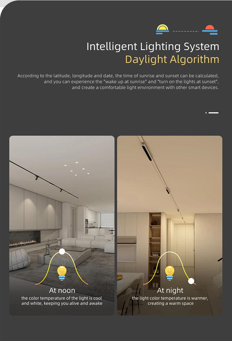Description Picture 5 of itemSmart Home Tuya Dimming Magnet Track light Ultra-Thin Ceiling Surface Mounting LED Ceiling magnetic track Light favourite