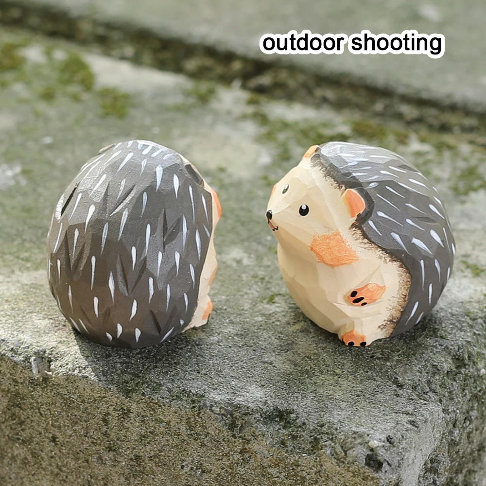 Description Picture 2 of itemHandcrafted wood carving Home decorations desk accessories room decor Handmade Hedgehog Statue Hand-carved room decor Hedgehog