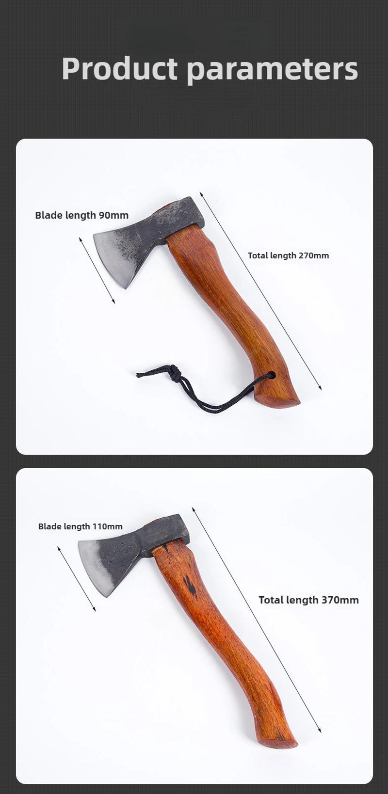Description Picture 6 of itemFire Axe Sharp Split Wood Logging Professional Field Camping Equipment Multi-functional Self-defense Axes Portable Hand Tools