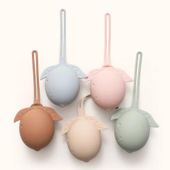 2pcs Baby Silicone Pacifier Storage Case, One-Piece Design Lemon Pacifier Container, Silicone Portable Pacifier Cover Pouch Box