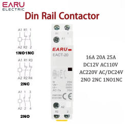 2P 16A 20A 25A 1NO 1NC 2NO 2NC AC 220V 230V 50/60Hz Din Rail Mounted Household Modular AC Contactor for Smart Home House Hotel