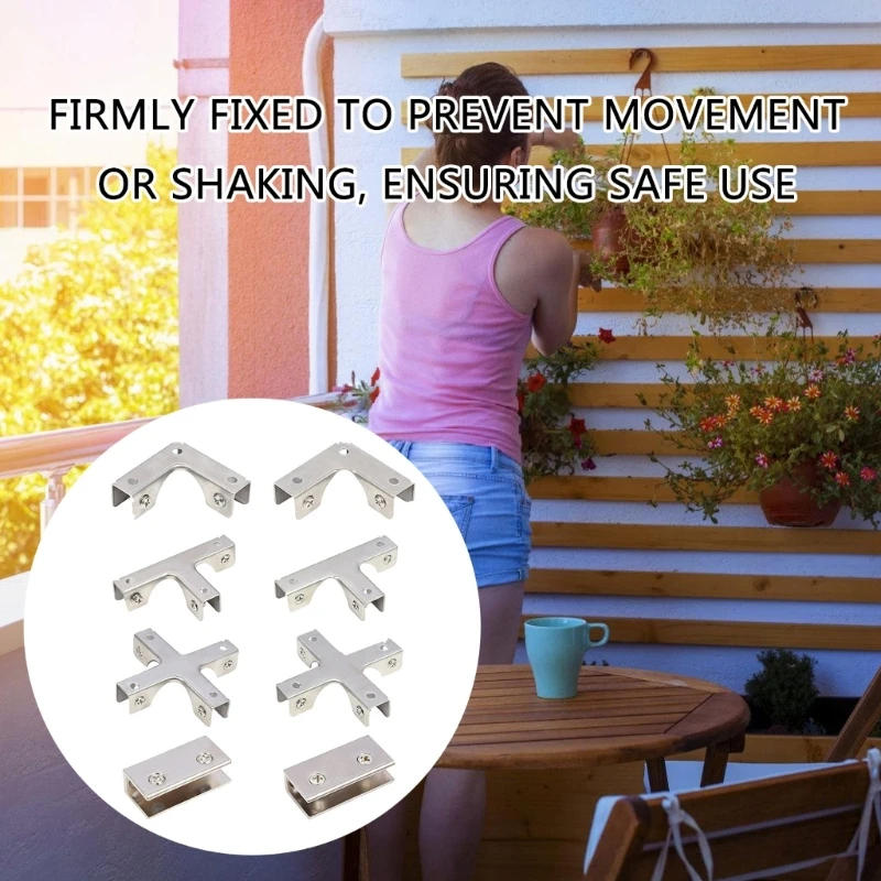 Description Picture 3 of itemGlass Cube Connectors L Clamp Holders Secure Glass Shelf Support Clip Simple Install for Aquariums & Showcases