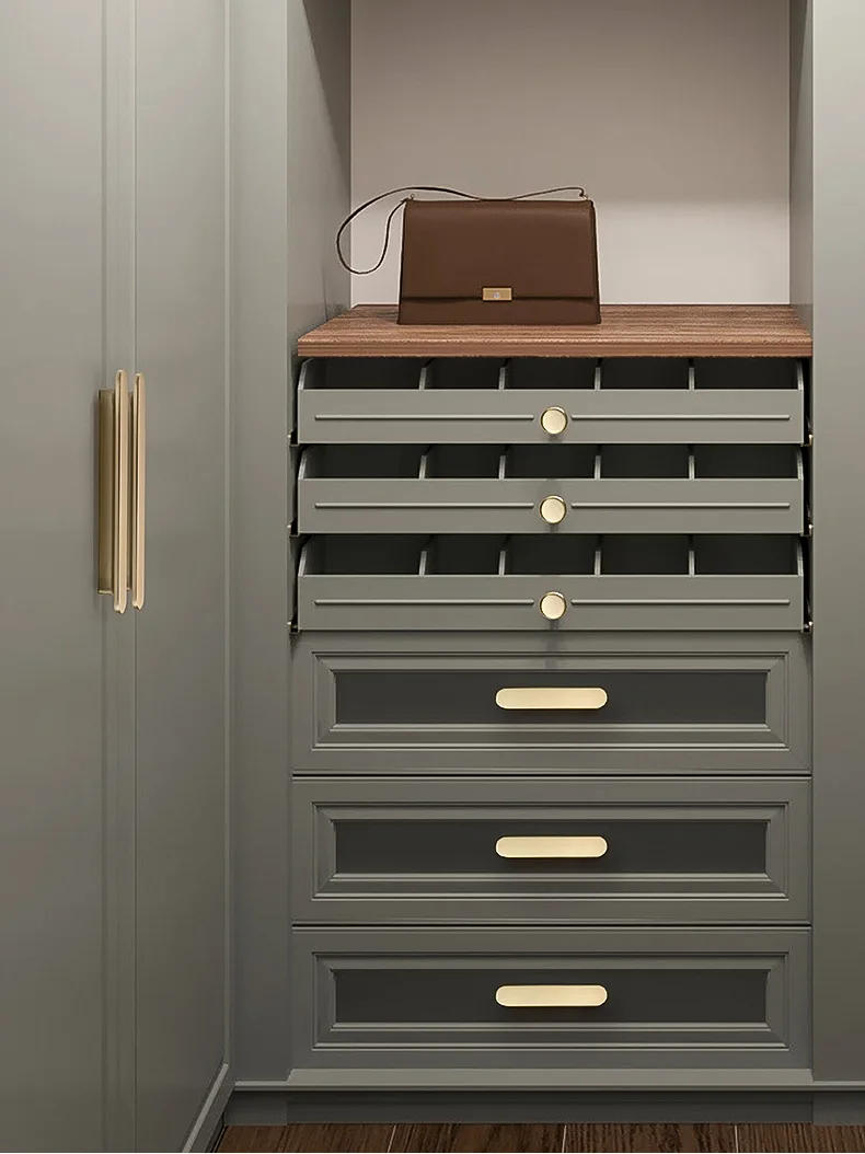 Description Picture 6 of itemLuxury Cabinet, Wardrobe Door Handle, Brushed Gold, Simple Kitchen Cabinet, Drawer Handle, Furniture, Zinc Alloy Small Handle