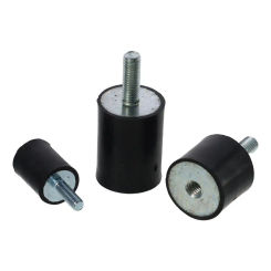 Type VD M6 M8 M10 Thread Rubber Mounts Black Vibration Isolators Cylindrical Shock Absorber Water Pumps