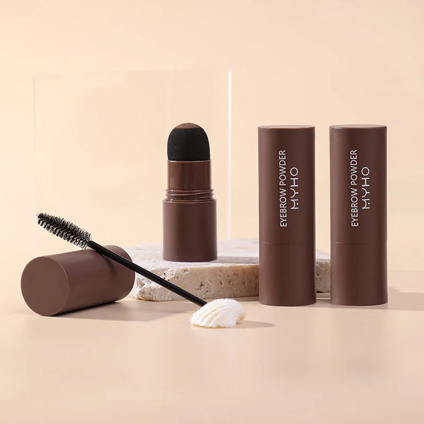 Description Picture 2 of itemComplete professional Eyebrow Powder Stamp Shaping Kit makeup brushes eyebrow paint eyebrow pencil Eye Brows Stencil