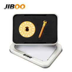 JIBOO Titanium Alloy Bike Stem Cap Seal Waterproof Bike Front Fork Top Cover Stylish MTB Stem Cover Headset Bicycle Accessories