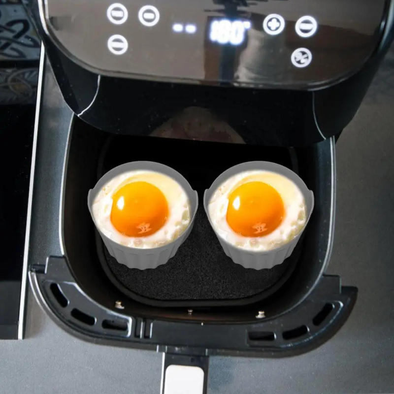 Description Picture 3 of item3Pcs/set Silicone Egg Poacher Cup Non-sticky Egg Maker Kitchen Cooking Gadgets For Microwave Air Fryer Stovetop