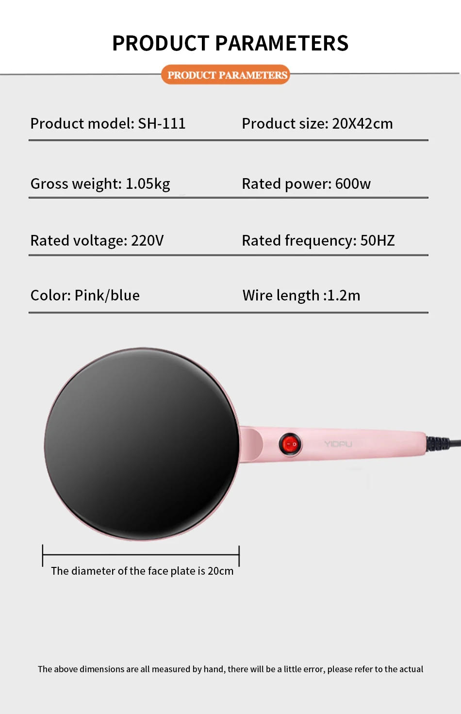 Description Picture 3 of item2025 NEW Pancake machine spring cake spring roll skin thousand layer electric pancake pan spring cake