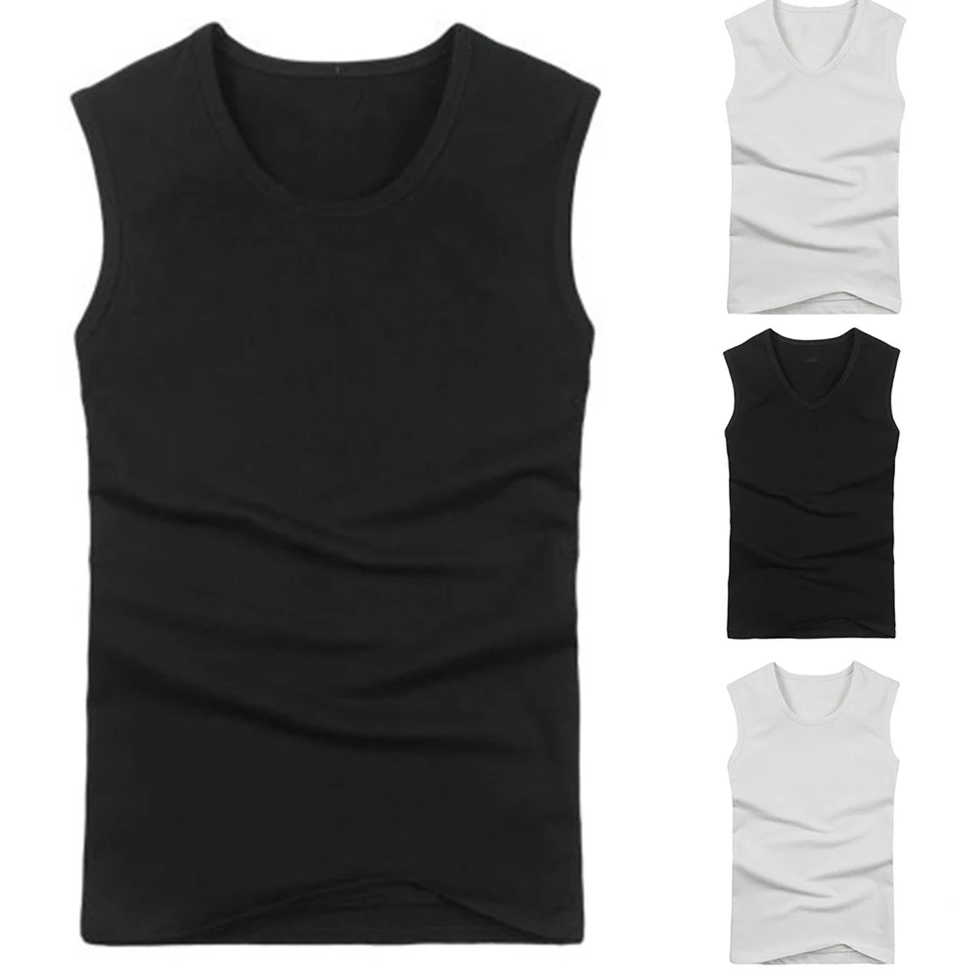Description Picture 2 of itemComfortable Beach Daily Sports Men Underwear Tank Top Summer T-Shirt Undershirt Vest Breathable Classic Daily Fall