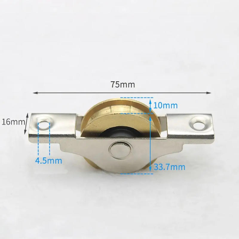 Description Picture 3 of itemDurable Steel Barn Door Rollers Silver Black Sliding Door Bottom Pulley Iron Sliding Door Track Wheel Worker