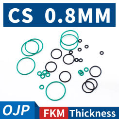 Thickness cs0.8mm FKM green black rubber O-ring rubber sealing ring gasket grommet Fluorine rubber ring
