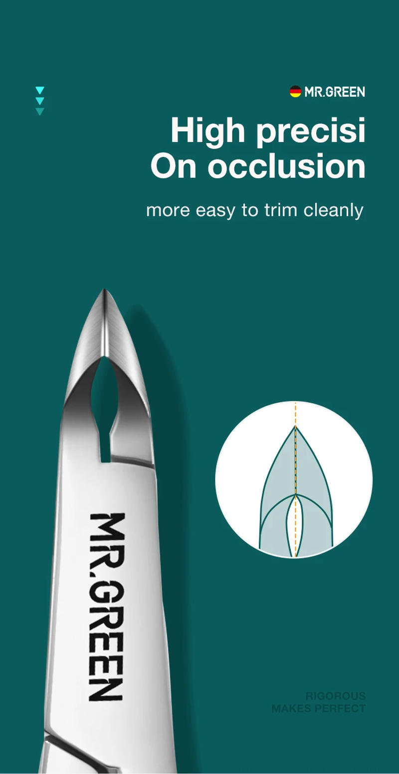 Description Picture 6 of itemMR.GREEN Nail Cuticle Nipper Manicure Scissors Stainless Steel Dead Skin Remover Pusher Tool Trimmer