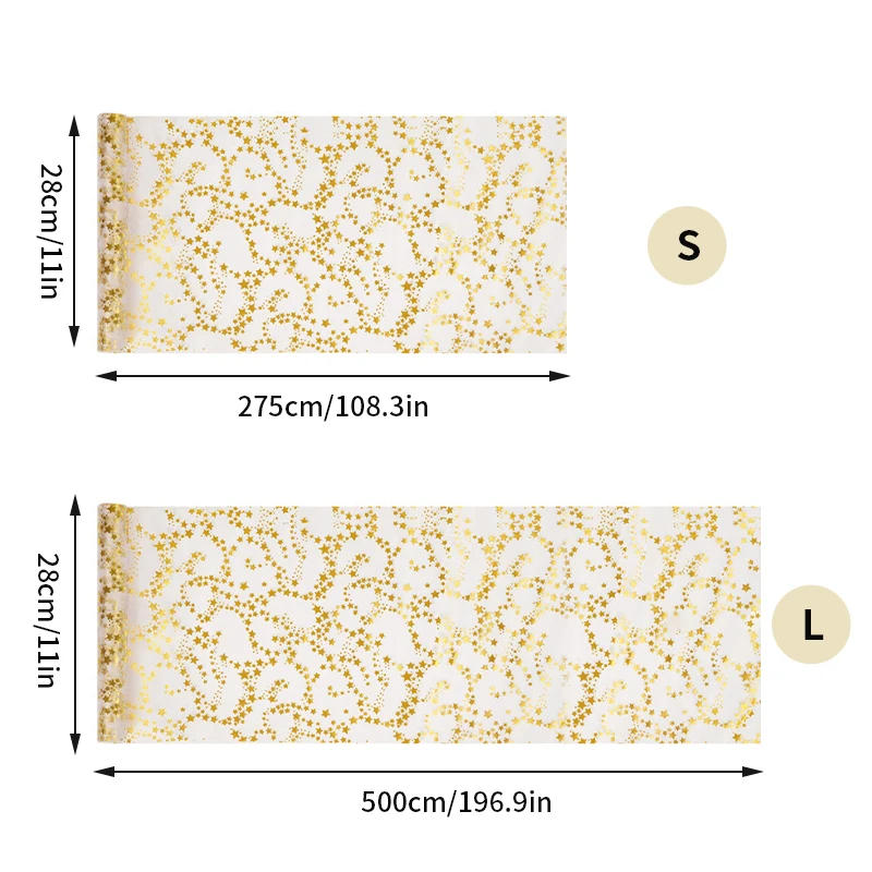 Description Picture 4 of itemGold/Silver Glitter Metallic Gold Thin Table Runners Sequin Metallic Foil Thin Mesh Roll Party Wedding Christmas Birthday Decor