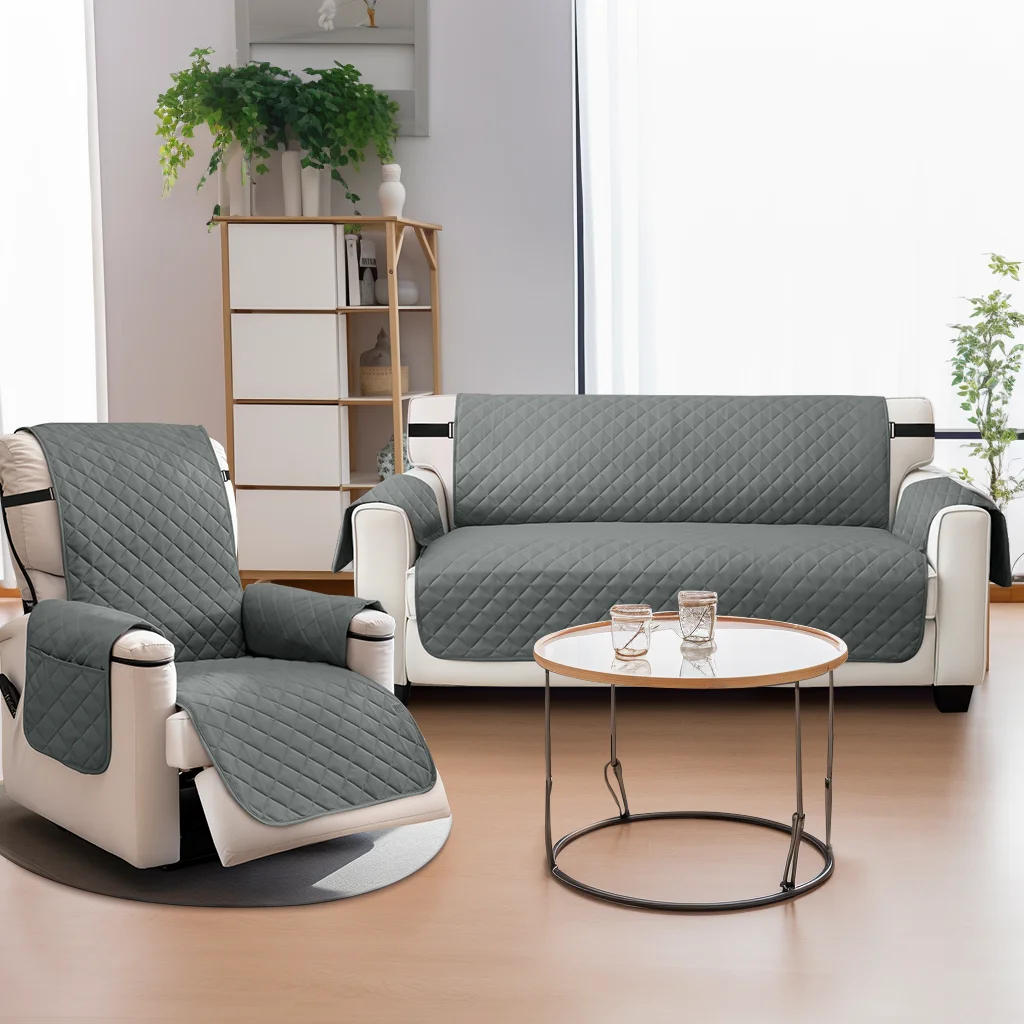 Description Picture 3 of itemRecliner Chair Cover Waterproof Armchairs Slipcover Sofa Couch with Adjustable Elastic Strap Furniture Protector for Living Room