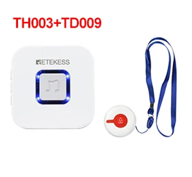 Description Picture 3 of itemRetekess Caregiver Pager Wireless SOS Call Button Nurse Call Alert Patient Help System for Home Elderly