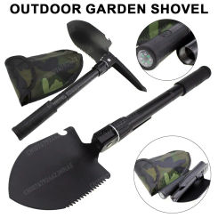 Multifunction Camping Garden Shovel Survival Folding Shovels Military Tactical Shovel Hiking Outdoor Garden Hoe Digging Tool Kit