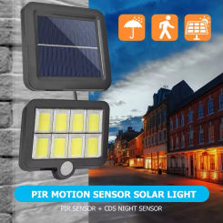 PIR Motion Sensor Solar Wall Lamp 108 COB Wall Light With 3 Working Modes Waterproof Split Outdoor Solar Garden Yard Light