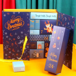 Christmas Advent Calendar 24 Grids Countdown Calendar Gift Package Boxes Christmas Countdown Box Fillable Empty Cardboard Case
