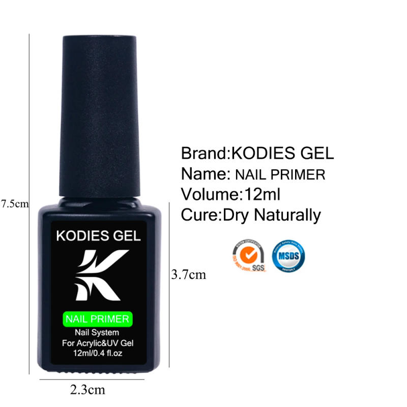 Description Picture 5 of itemKODIES GEL 2 PCS Nail Primer Base Dehydrator Set 12ML Fast Dry Prep Primer Bond Gel Nail Polish Acrylic Nails System Adhesive