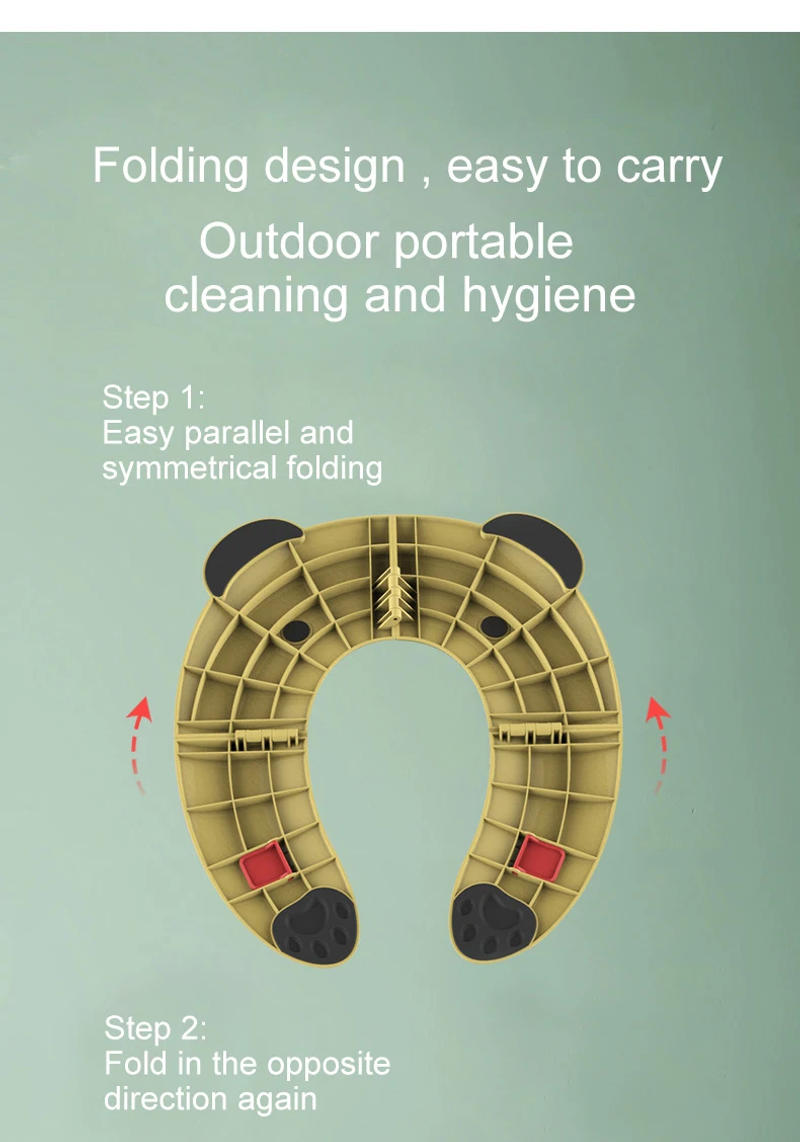 Description Picture 4 of itemChildren's Portable Folding Travel Toilet Seat With Non-Slip Silicone Pad Potty Training Seat for Toddlers, Boys and Girls