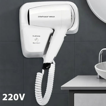 Hair Dryer With Socket Wall Mounted Hot Wind Low Noise for Bathroom Toilet hair dryers