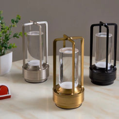 LED Cordless Table Lamp Industrial Style Creative Atmosphere Light USB Charging Outdoor Camping Bar Home Bedroom Decor Lighting