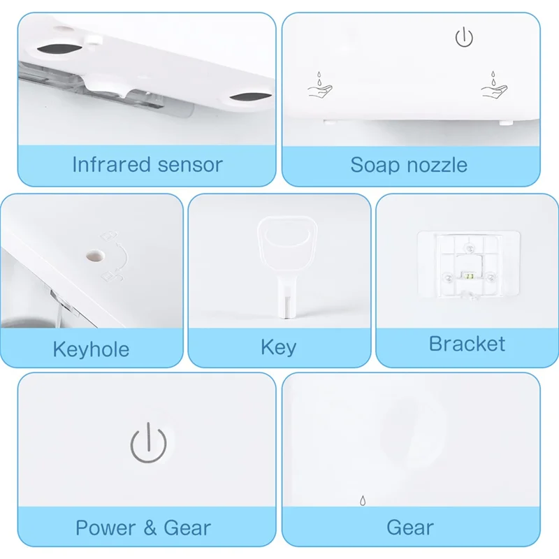 Description Picture 6 of itemB89B-Touchless For Home Hotel Commercial Dish Soap Dispenser, Automatic 2 X 500Ml Dual Sensor For Liquid Soap Pump