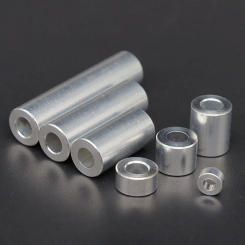 20Pcs/Pack Non-threaded Bushing Gasket Round Flat Aluminum Alloy Washer CNC Sleeve M3 M4 M5 For RC Model Part Stand-off Spacer