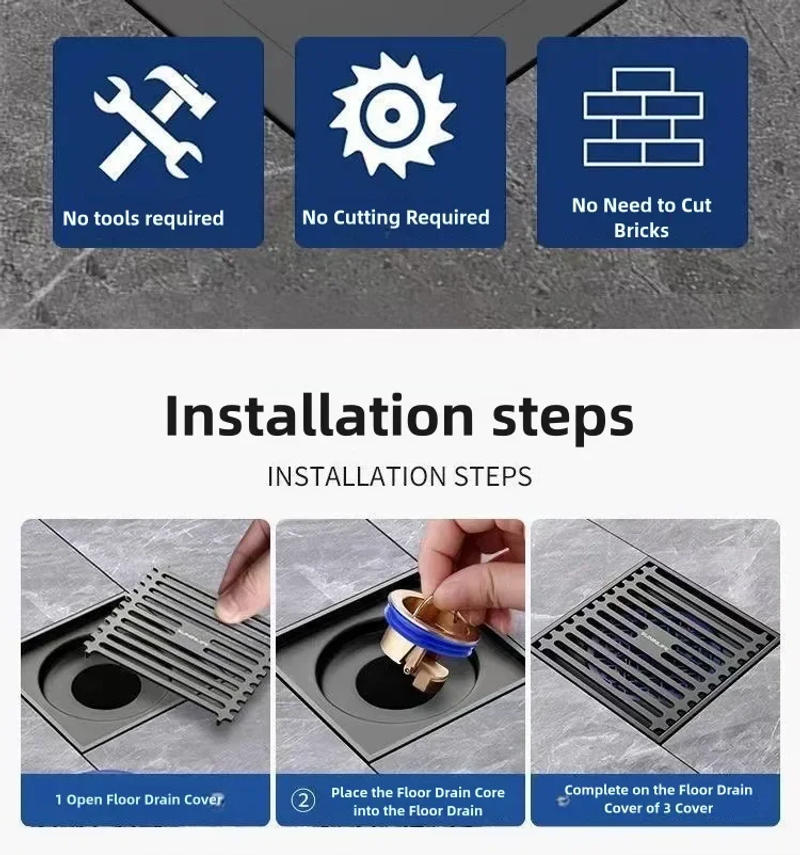 Description Picture 6 of itemFloor Drain Core Floor Shower Drain Stopper Insectproof Anti-odor Deodorization Toilet Kitchen Bathroom Toilet Sewer All Copper