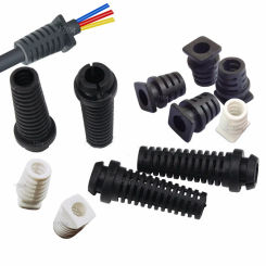 10pcs Cable Gland Connector Rubber Strain Relief Cord Boot Protector 4.6/5.2/6mm Wire Cable Sleeve Cellphone Charger Power Tool