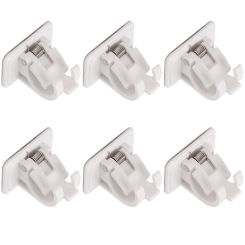 Rod Holder Pipe Clamp Wall Mount with Self Adhesive No Drilling for Shower Curtain Tube in Home,Kitchen,Garage Storage