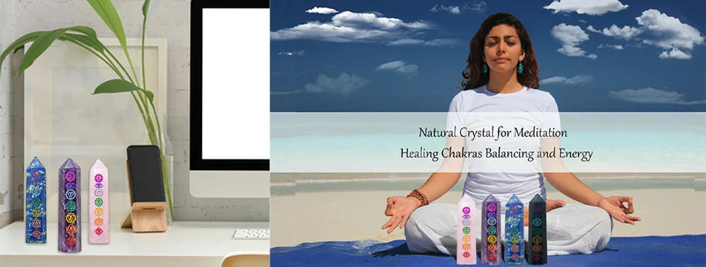 Description Picture 3 of item7-8cm Natural Stone Crystal Witchcraft Point Wand Chakras Energy Mineral Healing Crystal Chakras Stones Craft Room Decor