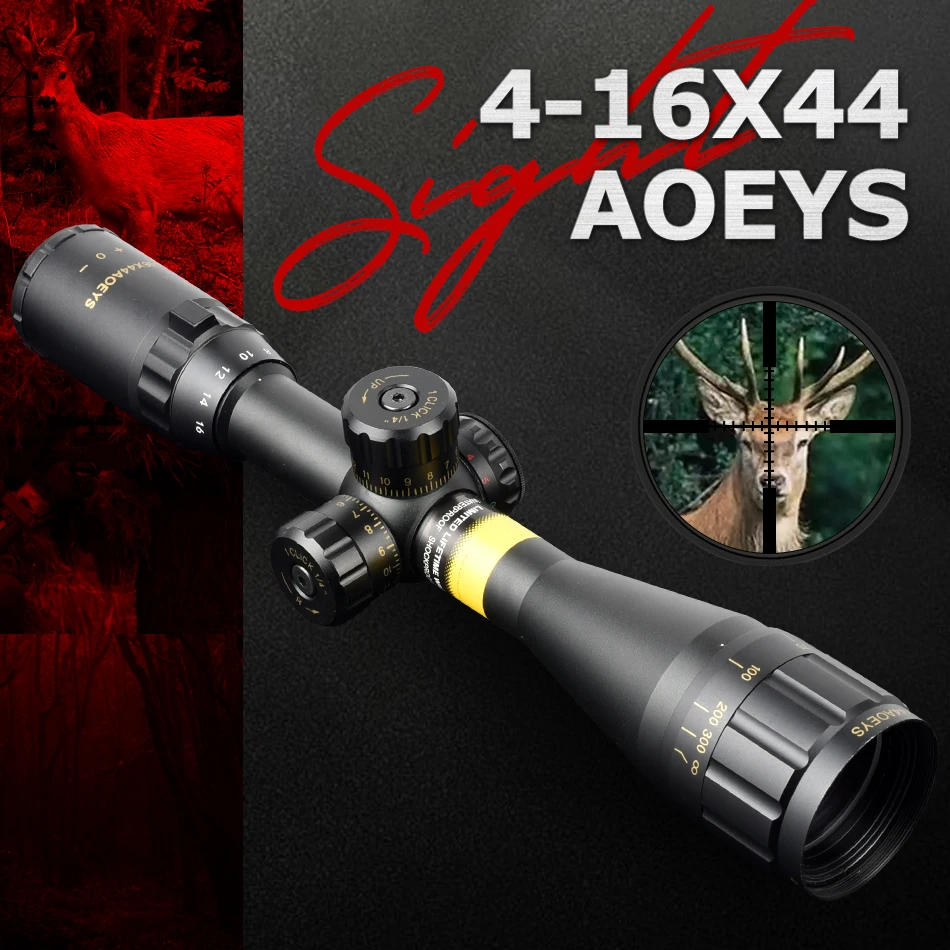 Description Picture 4 of item4-16x44 AOEYS Rifle Scopes Sniper Air Gun Sight for Hunting Airsoft Optical Telescopic Spotting Riflescopes Airsoft Optic Sight